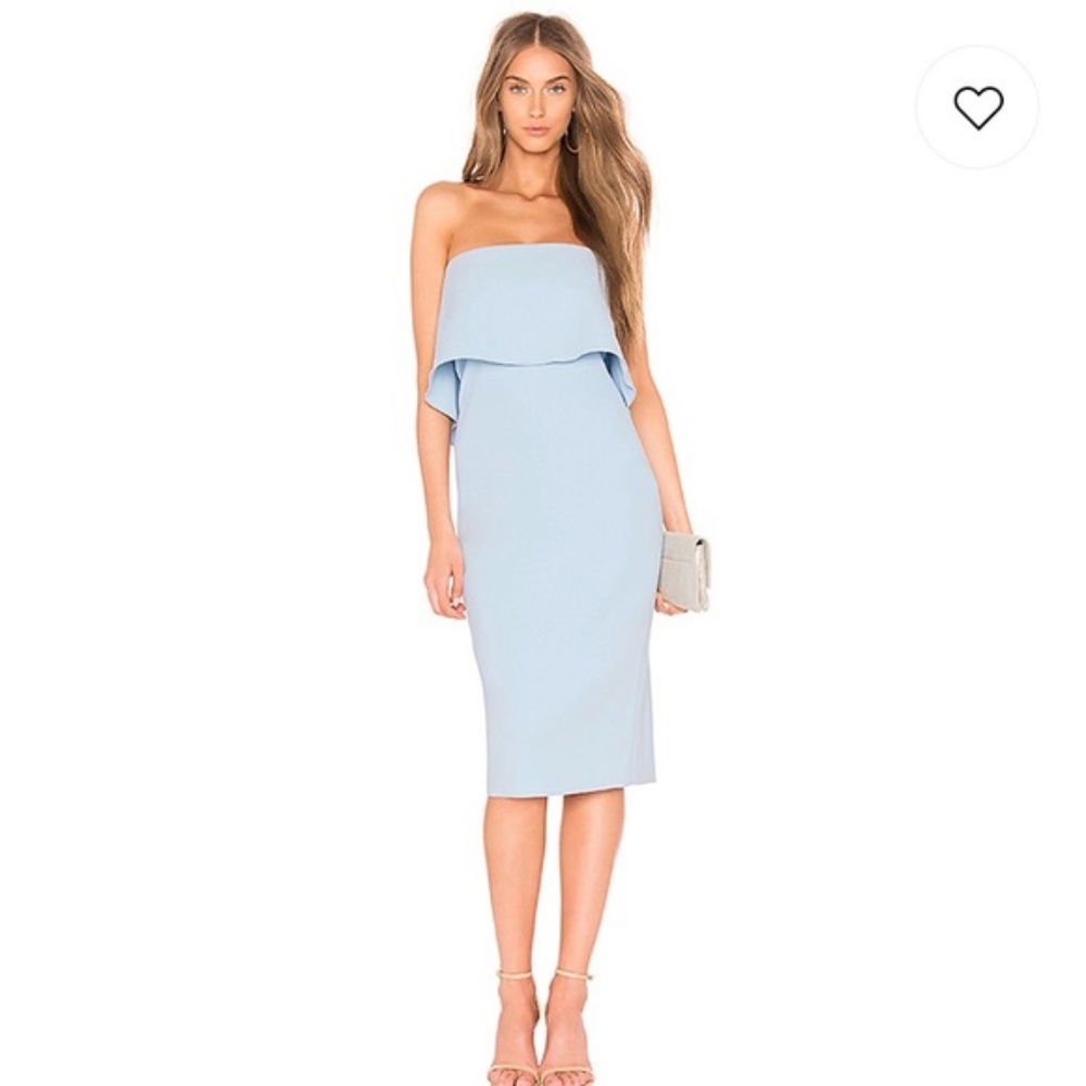 Revolve Likely Driggs Strapless Dress in Blue Bell